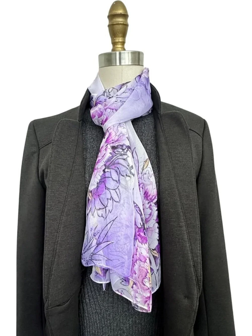 Lightweight Sheer Chiffon Scarf - Silky Soft, Versatile Fashion Accessory